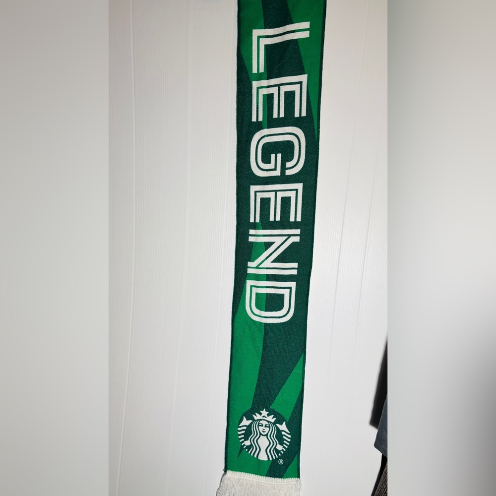 Starbucks Green Legend Scarf coffee and soccer